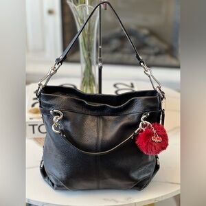 Coach Black Leather Tote Bag